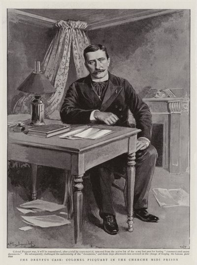 De Dreyfus-affaire, kolonel Picquart in de Cherche Midi-gevangenis door Gribayedoff